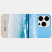 Coques Case-Mate iPhone Plage de sable tropicale moderne (Verso (horizontal))