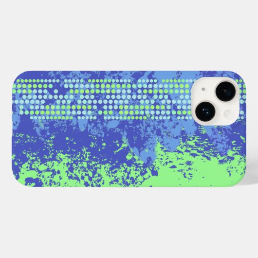 Coques Case-Mate iPhone Plage de surf abstrait bleu vert (Verso (horizontal))