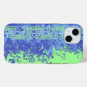 Coques Case-Mate iPhone Plage de surf abstrait bleu vert (Verso (horizontal))