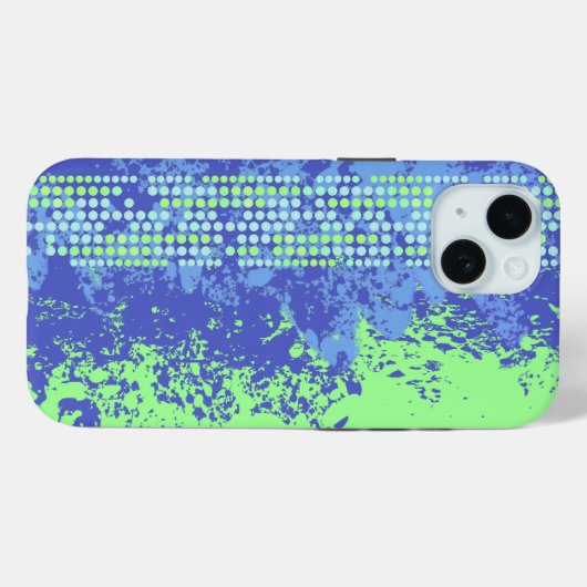 Coques Case-Mate iPhone Plage de surf abstrait bleu vert (Verso (horizontal))