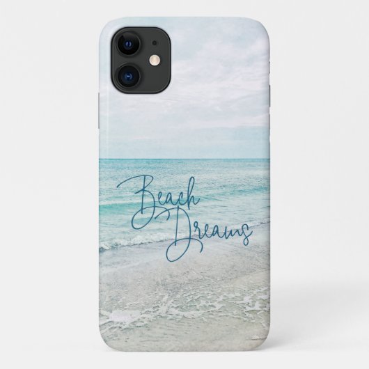 Coques Case-Mate iPhone Plage Dreams Citation Inspiration Rétro Ocean Wave (Dos)