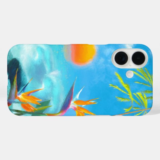 Coques Case-Mate iPhone PLAGE ENSOLEILLÉE Oiseaux du paradis (Verso (horizontal))