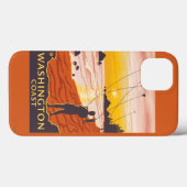 Coques Case-Mate iPhone Plage et cerfs-volants - Côte Washington (Verso (horizontal))