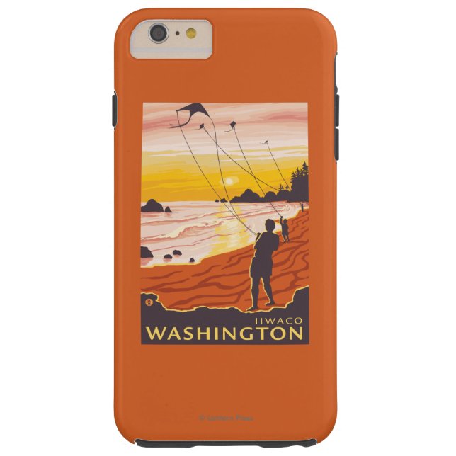 Coques Case-Mate iPhone Plage et cerfs-volants - Ilwaco, Washington (Dos)