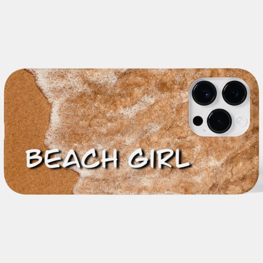 Coques Case-Mate iPhone Plage fille, plage de sable et vagues (Verso (horizontal))