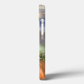Coques Case-Mate iPhone Plage hantée avec un fantôme et citrouilles (Verso / Gauche)