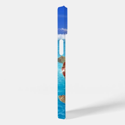 Coques Case-Mate iPhone Plage moderne Blue Turtle (Verso / Droite)