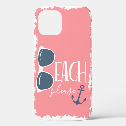 Coques Case-Mate iPhone Plage nautique S'il vous plaît Ancre Lunettes de s (Verso)