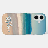 Coques Case-Mate iPhone Plage personnalisée Photo Ocean Blue (Verso (horizontal))
