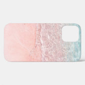 Coques Case-Mate iPhone Plage rose et vague (Verso (horizontal))