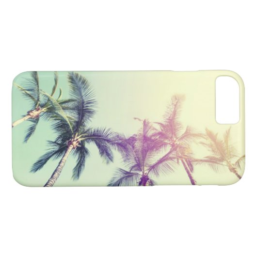 Coques Case-Mate iPhone Plage tropicale adorable, Palms (Dos (Horizontal))