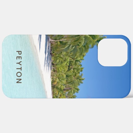 Coques Case-Mate iPhone Plage tropicale avec Palms Monogrammed Coque-Mate (Verso / Droite)