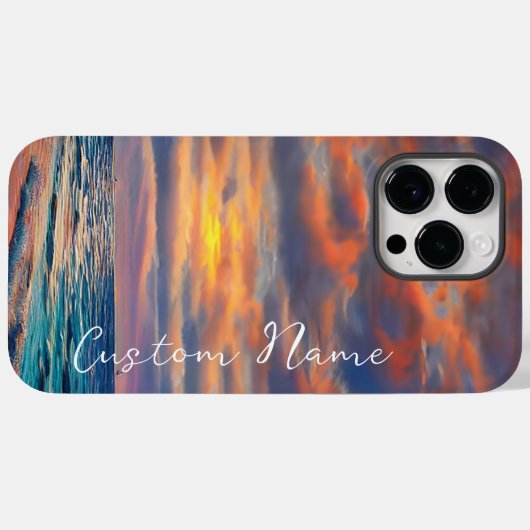 Coques Case-Mate iPhone Plage Tropicale Clear Ocean Sunset (Verso (horizontal))