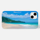 Coques Case-Mate iPhone Plage tropicale, Eau Turquoise, Ciel Bleu (Verso (horizontal))