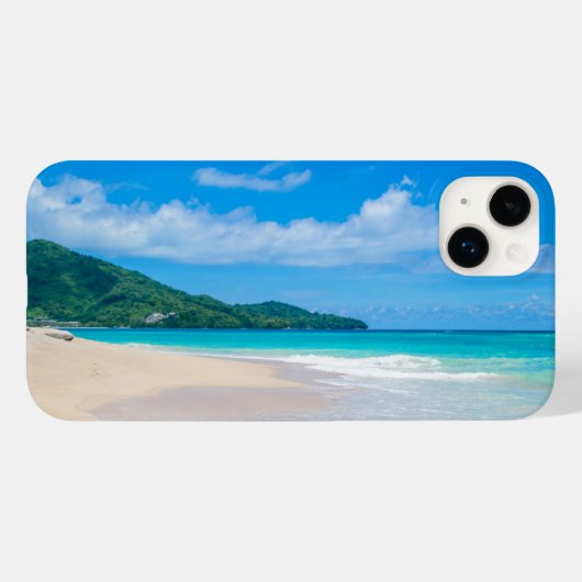 Coques Case-Mate iPhone Plage tropicale, Eau Turquoise, Ciel Bleu (Verso (horizontal))