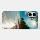 Coques Case-Mate iPhone Plage tropicale ensoleillée Palmiers (Verso (horizontal))