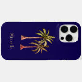 Coques Case-Mate iPhone Plage tropicale Palmiers Marine Bleu Simple (Verso (horizontal))