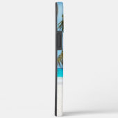 Coques Case-Mate iPhone Plage tropicale Turquoise Monogram Palm Tree (Verso / Droite)