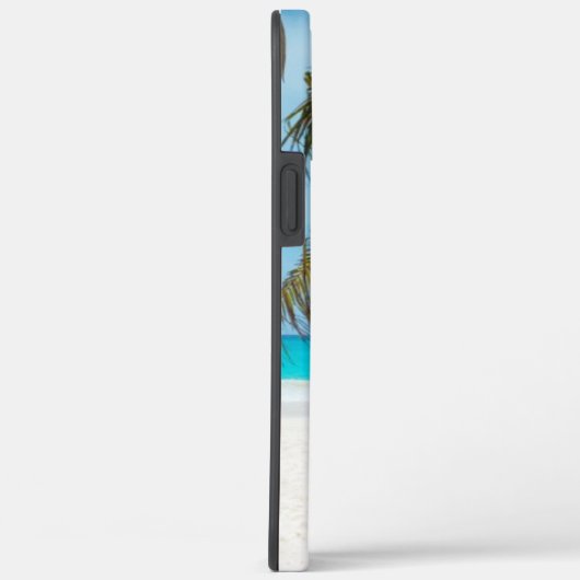 Coques Case-Mate iPhone Plage tropicale Turquoise Monogram Palm Tree (Verso / Droite)