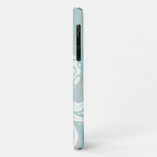 Coques Case-Mate iPhone Plage Turquoise Perdue Monogramme de pieuvre en bo (Dos/Gauche)