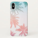 Case-Mate iPhone Case Plage Vintage Sunset Palm Trees<br><div class="desc">Une plage de style vintage iPhone X coque avec palmiers tropicaux au coucher du soleil.</div>