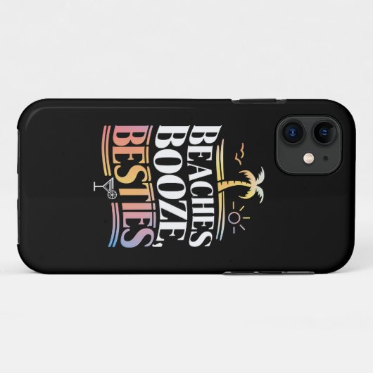 Coques Case-Mate iPhone Plages Booze & Besties Coconut Tree été (Dos (Horizontal))