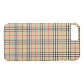 Coques Case-Mate iPhone Plaid à la crème (Dos (Horizontal))
