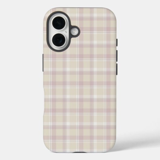 Coques Case-Mate iPhone Plaid beige doux iPhone 7, Résistant (Verso)