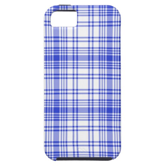 Coques Case-Mate iPhone Plaid blanc bleu 2 (Dos)