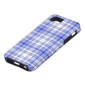 Coques Case-Mate iPhone Plaid blanc bleu 2 (Bas)