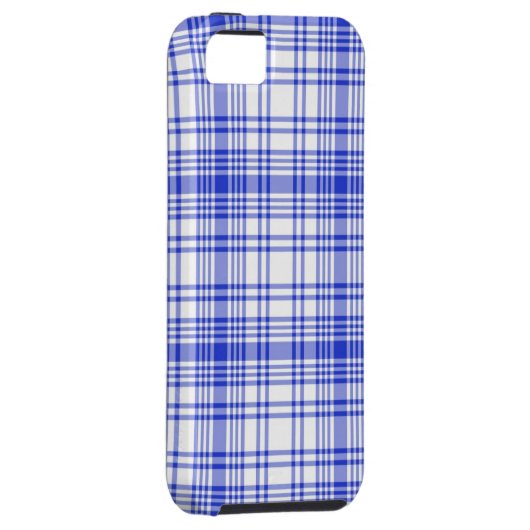 Coques Case-Mate iPhone Plaid blanc bleu 2 (Dos/Droit)