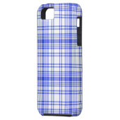 Coques Case-Mate iPhone Plaid blanc bleu 2 (Dos gauche)