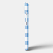 Coques Case-Mate iPhone Plaid bleu clair et blanc En vichy (Verso / Gauche)