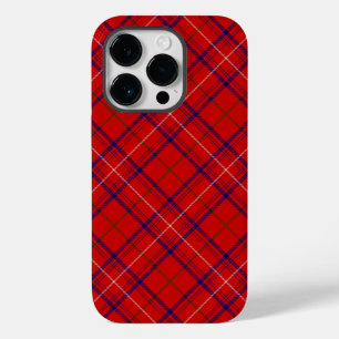 Coque Pour iPhone 14 Pro plaid bleu rose tartan