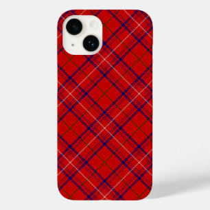 Coque Pour iPhone 14 plaid bleu rose tartan