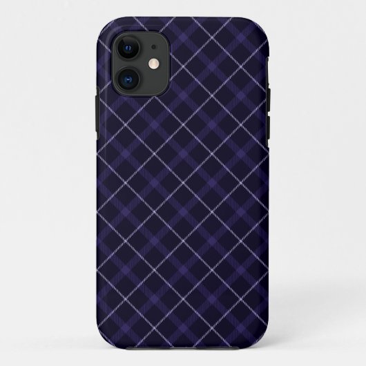 Coques Case-Mate iPhone Plaid Bleu / Tartan (Dos)