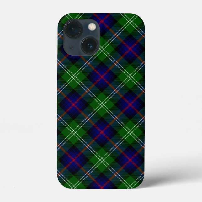Coques Case-Mate iPhone plaid bleu vert de tartan du sud (Verso)