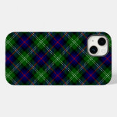 Coques Case-Mate iPhone plaid bleu vert de tartan du sud (Verso (horizontal))