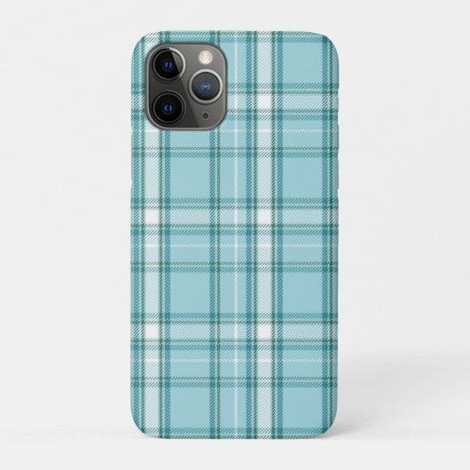 Coques Case-Mate iPhone Plaid bleu vert et blanc (Dos)