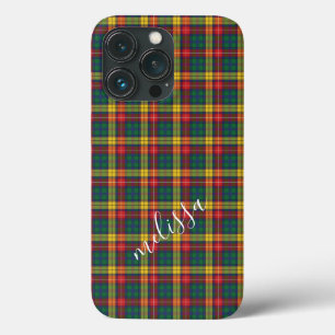 Case-Mate iPhone Case Plaid Buchanan Tartan Personnalisé Anniversaire Ma
