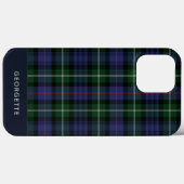 Coques Case-Mate iPhone Plaid Clan MacKenzie Purple Tartan Personnalisé (Verso (horizontal))