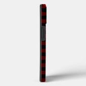 Coques Case-Mate iPhone Plaid de buffle rouge et noir (Verso / Droite)