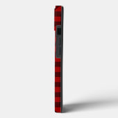 Coques Case-Mate iPhone Plaid de buffle rouge et noir (Verso / Gauche)