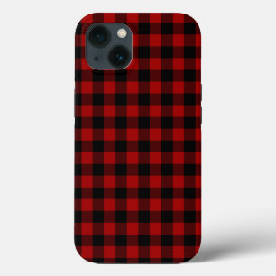 Case-Mate iPhone Case Plaid de buffle rouge et noir 