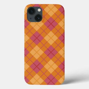Case-Mate iPhone Case Plaid en orange et rose