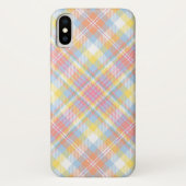 Coques Case-Mate iPhone Plaid en pastel de rayure (Dos)
