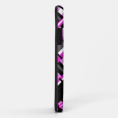 Coques Case-Mate iPhone Plaid en rose, noir et gris Personnaliser le nom (Dos/Droite)