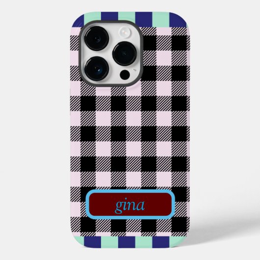 Coques Case-Mate iPhone Plaid En vichy personnalisé (Verso)