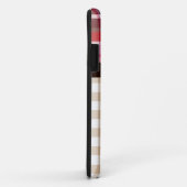 Coques Case-Mate iPhone Plaid et guingan noirs personnalisés de maman de (Dos/Droite)