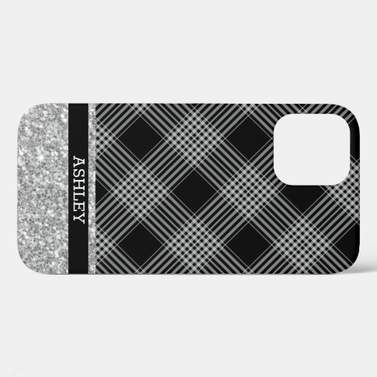 Coques Case-Mate iPhone Plaid et Parties scintillant (Verso (horizontal))
